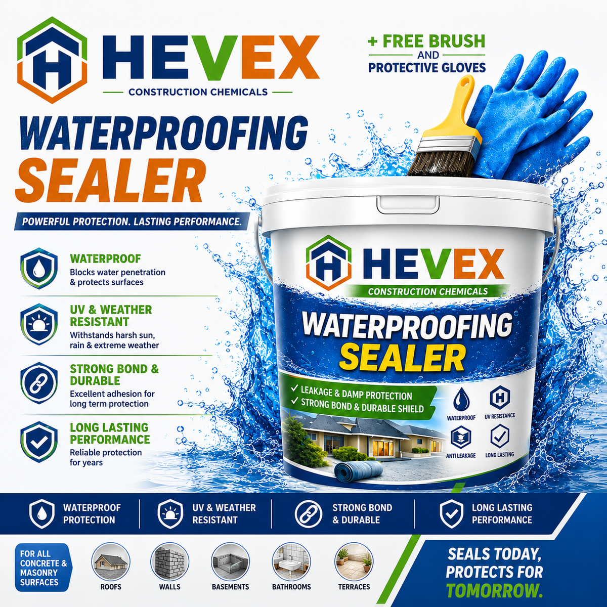 Waterproof Anti-Leakage Agent With Free Brush